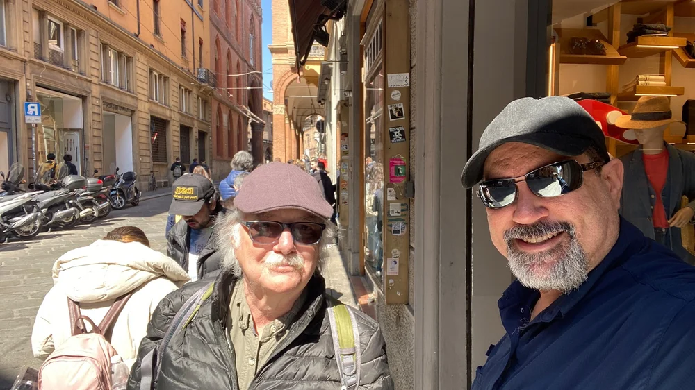 Dave and a friend in Italy