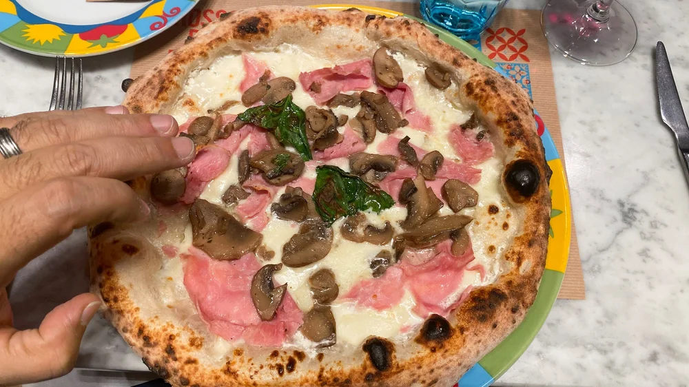 A pizza from the trip