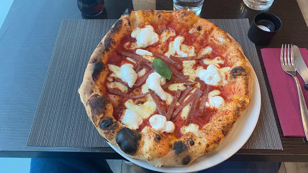 A pizza from the trip